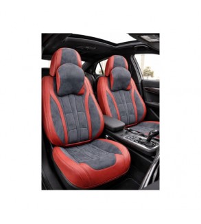 Huse scaune auto universale fractionate 9D Premium fata si spate rosu  gri antracit Cod: HNG1407-7