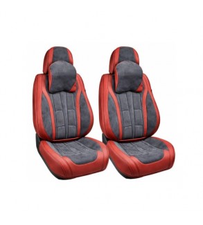 Huse scaune auto universale fractionate 9D Premium fata si spate rosu  gri antracit Cod: HNG1407-7