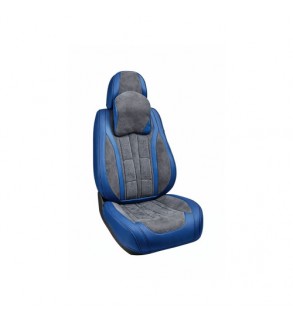 Huse scaune auto universale fractionate 9D Premium fata si spate albastru  gri antracit Cod: HNG1407-2