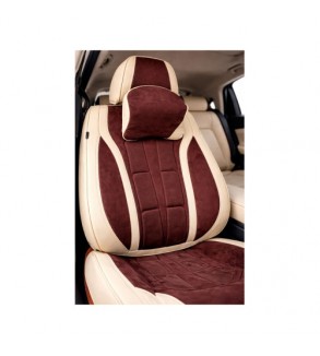 Huse scaune auto universale fractionate 9D Premium fata si spate bej maro cafea Cod: HNG1407-3