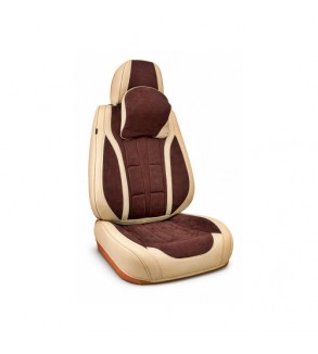 Huse scaune auto universale fractionate 9D Premium fata si spate bej maro cafea Cod: HNG1407-3