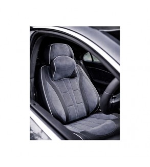 Huse scaune auto universale fractionate 9D Premium fata si spate negru gri antracit cusaturi gri Cod: HNG1407-4