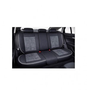 Huse scaune auto universale fractionate 9D Premium fata si spate negru gri antracit cusaturi gri Cod: HNG1407-4