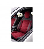 Huse scaune auto universale fractionate Premium cu tetiera fata incorporata negru cu visiniu Cod: HNG-C509-4