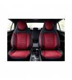Huse scaune auto universale fractionate Premium cu tetiera fata incorporata negru cu visiniu Cod: HNG-C509-4