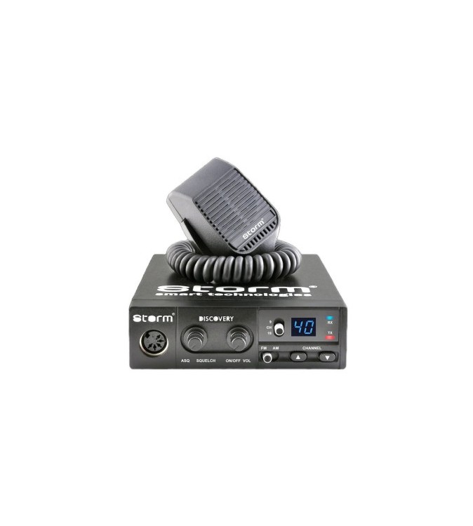 Statie CB auto Storm Discovery 3 AM FM 4W 40 canale cu ASQ si radiator racire