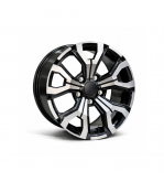 Jante DY1887 B-D KM 17x7 5x114.3 ET35 negru diamond cut compatibile Dacia, Renault, Nissan, Toyota, Subaru, Honda, Lexus