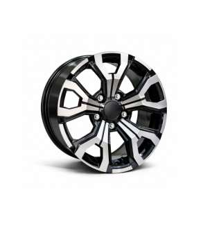 Jante DY1887 B-D KM 17x7 5x114.3 ET35 negru diamond cut compatibile Dacia, Renault, Nissan, Toyota, Subaru, Honda, Lexus