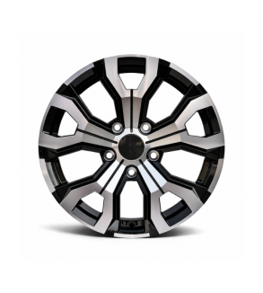 Jante DY1887 B-D KM 17x7 5x114.3 ET35 negru diamond cut compatibile Dacia, Renault, Nissan, Toyota, Subaru, Honda, Lexus