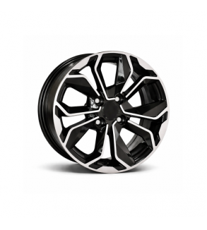 Jante DY176 KM 16x6.5 4x100 ET35 negru diamond cut compatibile Dacia, Renault, Opel, Nissan