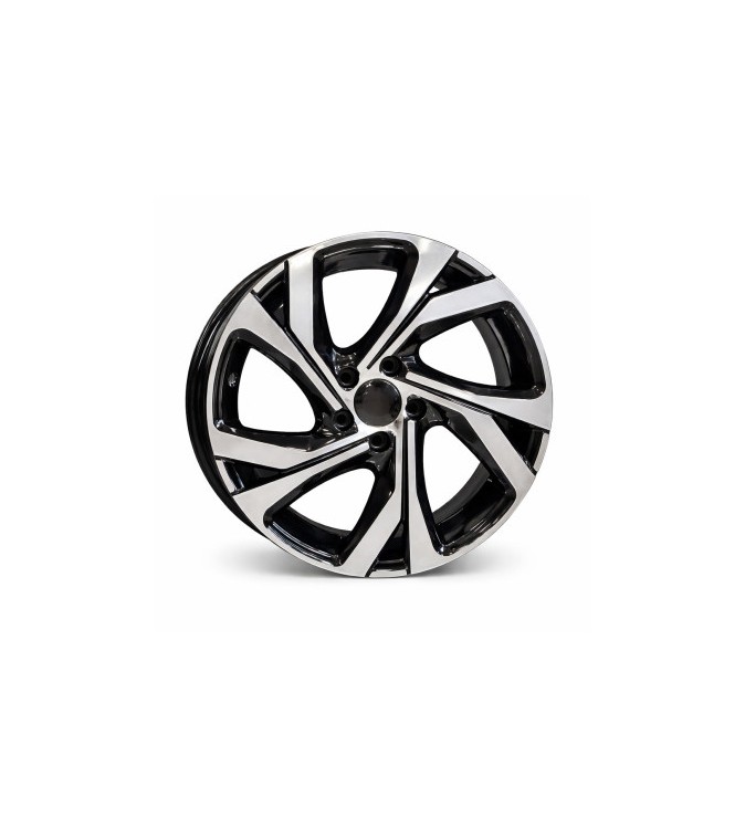 Jante DY253 KM 16x6.5 5x114.3 ET35 negru polish compatibile Dacia, Renault, Nissan, Toyota, Subaru, Honda, Lexus