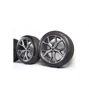 Jante PDW 22x9 fata 22x10.5 spate 5x112 ET40 ET35 gri antracit polish compatibile BMW Cod: LC5445F12 NX - LC5445R95 NX