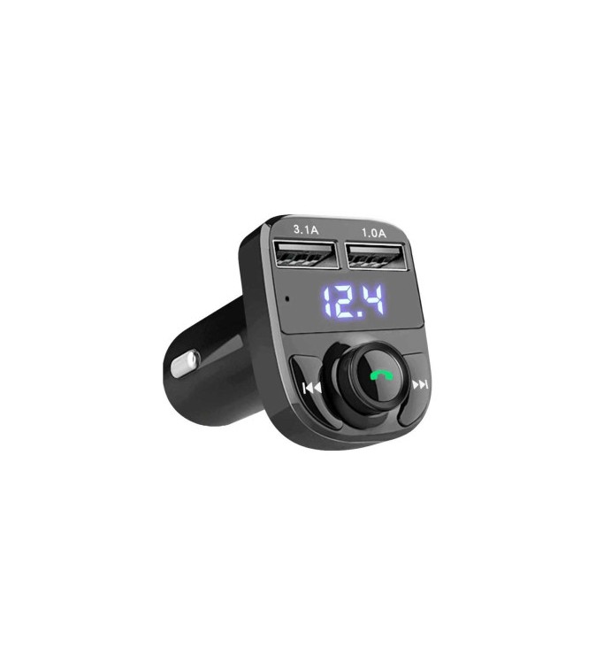 Modulator FM auto X8 Bluetooth A2DP 2USB kit maini libere TF MP3 FLAC MIV