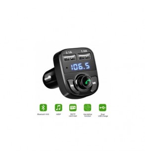 Modulator FM auto X8 Bluetooth A2DP 2USB kit maini libere TF MP3 FLAC MIV