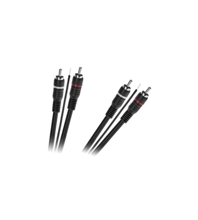 Cablu audio 2RCA tata 2RCA tata ecranat cu fir remote 5m albastru
