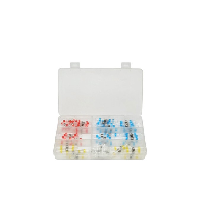 Trusa conectori termocontractabili cu cositor 0.25-6mm2 set 100 bucati Leader Cod: BK92918