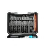 Masina de insurubat cu impact 1-2 inch 400Nm brushless 21V 2 acumulatori 3Ah trusa 31 piese Breckner Germany Cod: DISUT09