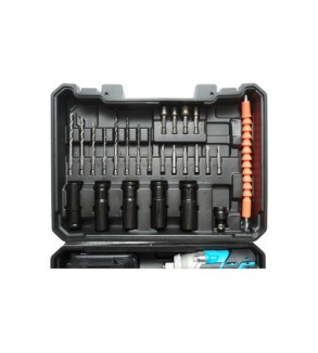 Masina de insurubat cu impact 1-2 inch 400Nm brushless 21V 2 acumulatori 3Ah trusa 31 piese Breckner Germany Cod: DISUT09