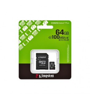 Card memorie microSD 64GB Kingston Canvas Select Plus 100MB-s cu adaptor SD Cod: SDCS2-64GB