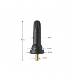 Valva tubeless pentru jante 13 inch  cauciuc negru standard auto Cod: TR413