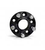 Distantier janta auto 20 mm 5x114.3 centrare 64.1 prindere dubla cu piulite M14x1.5 aluminiu forjat negru Cod: DST3035