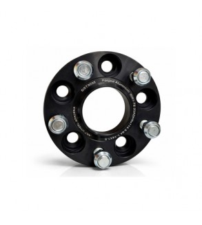 Distantier janta auto 20 mm 5x114.3 centrare 64.1 prindere dubla cu piulite M14x1.5 aluminiu forjat negru Cod: DST3035