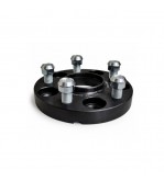 Distantier janta auto 20 mm 5x114.3 centrare 64.1 prindere dubla cu piulite M14x1.5 aluminiu forjat negru Cod: DST3035