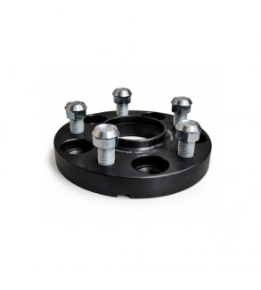 Distantier janta auto 20 mm 5x114.3 centrare 64.1 prindere dubla cu piulite M14x1.5 aluminiu forjat negru Cod: DST3035