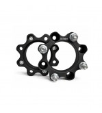 Distantier ATV 30 mm 4x110 centrare 90.2 cu 8 piulite M10x1.25 set 2 bucati aluminiu forjat negru Cod: DST8001