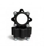 Distantier ATV 50 mm 4x110 centrare 90.2 cu 8 piulite M10x1.25 set 2 bucati aluminiu forjat negru Cod: DST8003