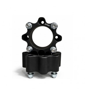 Distantier ATV 50 mm 4x110 centrare 90.2 cu 8 piulite M10x1.25 set 2 bucati aluminiu forjat negru Cod: DST8003