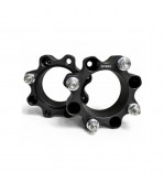 Distantier ATV 50 mm 4x110 centrare 90.2 cu 8 piulite M10x1.25 set 2 bucati aluminiu forjat negru Cod: DST8003