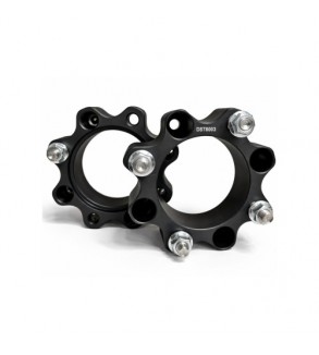 Distantier ATV 50 mm 4x110 centrare 90.2 cu 8 piulite M10x1.25 set 2 bucati aluminiu forjat negru Cod: DST8003