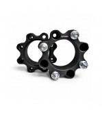 Distantier ATV 60 mm 4x110 centrare 90.2 cu 8 piulite M10x1.25 set 2 bucati aluminiu forjat negru Cod: DST8004
