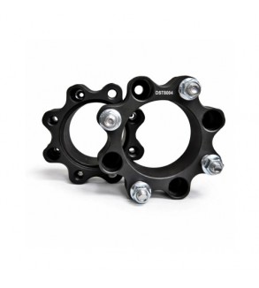 Distantier ATV 60 mm 4x110 centrare 90.2 cu 8 piulite M10x1.25 set 2 bucati aluminiu forjat negru Cod: DST8004