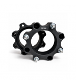 Distantier ATV 50 mm 4x156 centrare 131.2 cu 8 piulite M10x1.25 set 2 bucati aluminiu forjat negru Cod: DST8008