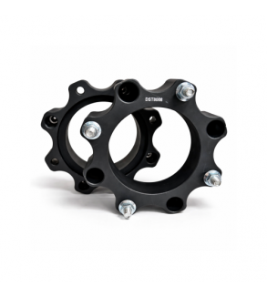 Distantier ATV 50 mm 4x156 centrare 131.2 cu 8 piulite M10x1.25 set 2 bucati aluminiu forjat negru Cod: DST8008