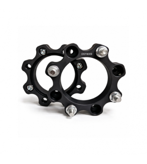 Distantier ATV 30 mm 4x136 centrare 120 cu 8 piulite M12x1.5 set 2 bucati aluminiu forjat negru Cod: DST8009