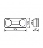 Set lampi stop spate auto compatibile Iveco Daily cu mufa tata 5 pini Cod: 30019B