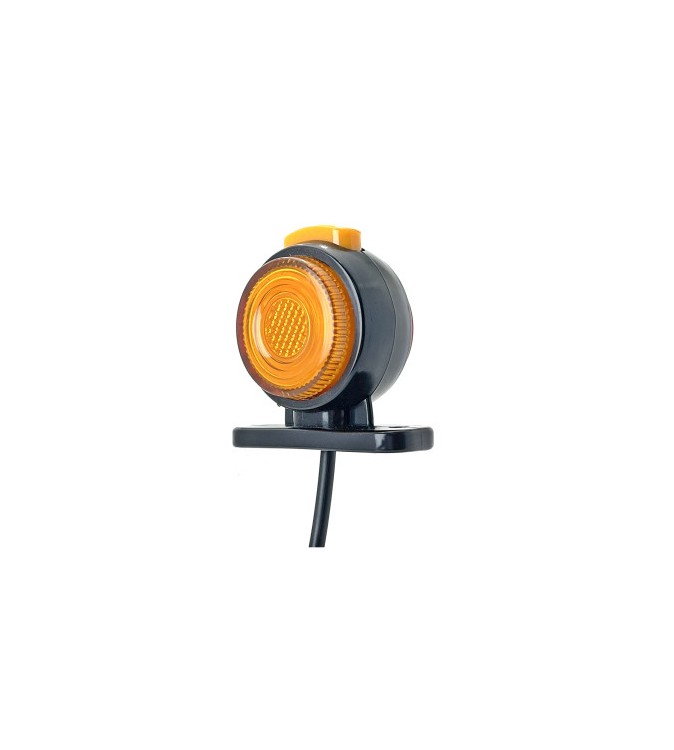 Lampa gabarit LED auto rotunda neon portocaliu rosu 12V 24V Cod: SPT020DPR