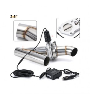 Kit cut off valve V evacuare auto cu telecomanda si colier V-band 63 mm inox Cod: TYV001-63