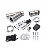 Kit cut off valve V evacuare auto cu telecomanda si colier V-band 76 mm inox Cod: TYV001-76