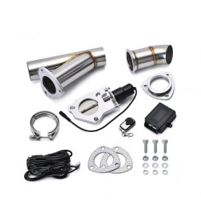 Kit cut off valve V evacuare auto cu telecomanda si colier V-band 76 mm inox Cod: TYV001-76