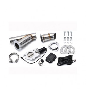 Kit cut off valve V evacuare auto cu telecomanda si colier V-band 76 mm inox Cod: TYV001-76