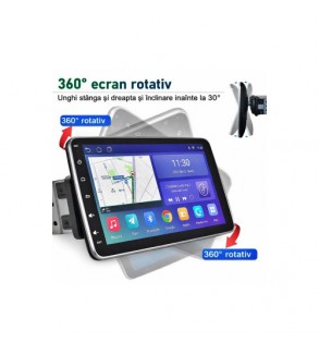 Radio auto 1DIN MP3 MP5 player Android ecran reglabil 360 grade 10 inch IPS 4GB RAM 64GB CarPlay Android Auto Cod: JM3004