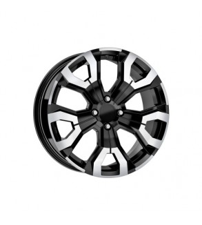 Jante DY1886 KM 16x6.5 5x114.3 ET35 negru polish diamond cut compatibile Dacia Renault Nissan Toyota Cod: DY1886