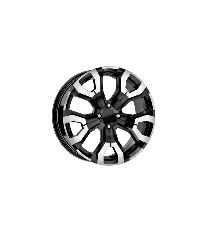 Jante DY1886 KM 16x6.5 5x114.3 ET35 negru polish diamond cut compatibile Dacia Renault Nissan Toyota Cod: DY1886