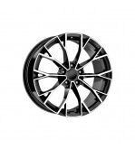 Jante DY1736 KM 16x6.5 5x100 ET35 negru polish diamond cut compatibile Skoda Volkswagen Audi Seat Cod: DY1736
