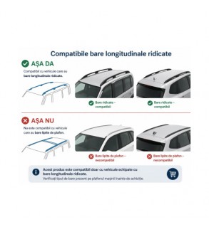 Bare portbagaj transversale auto aluminiu compatibile Ford Kuga (C520) SUV 2013-2019 92-96 cm Cod: KL6