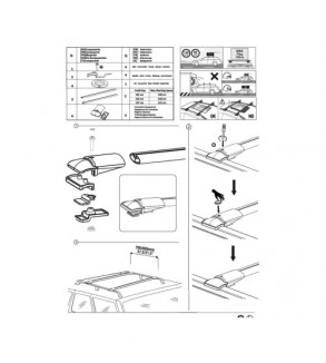 Bare portbagaj transversale auto aluminiu compatibile Mercedes Benz Viano (W447) MPV 2015-> 116-120 cm Cod: KL1